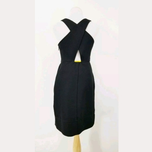Anthropologie 0 Maeve Rokin Cross Back Dress Black - Picture 4 of 6